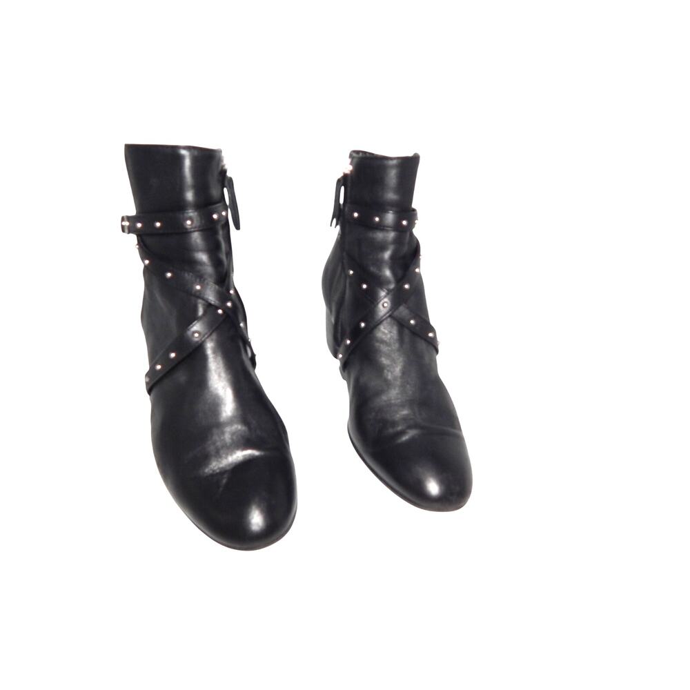 Agl Svenia Black Leather Bootie Ankle Size 39 Rt $480